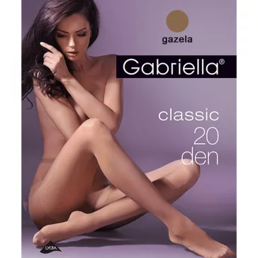 Gabriella egyszínű barna harisnya Classic 20Den