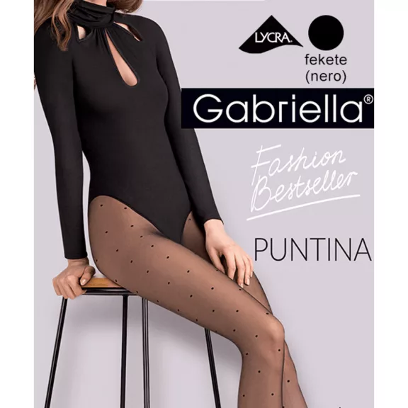 Gabriella fekete pöttyös harisnya Puntina Gabriella fekete pöttyös harisnya Puntina