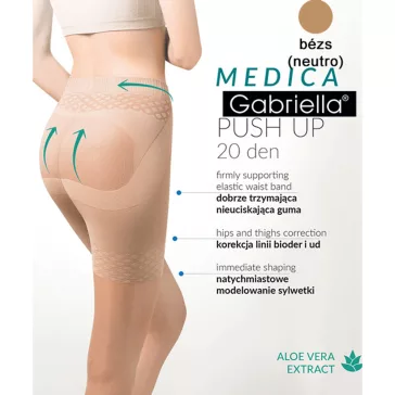 Gabriella fenékemelő bézs harisnya Push up 20Den