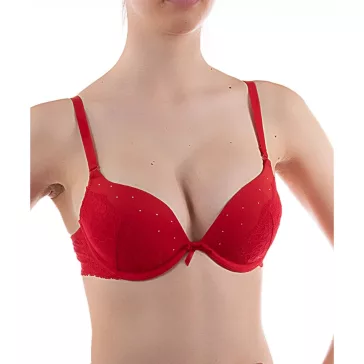 Lemila piros melltartó super push up C kosaras
