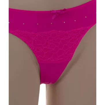 Lemila tanga magenta csipkés