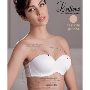 Leilieve pánt nélküli melltartó nude E kosár 6004
