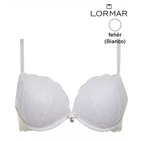 Lormar Formedouble Pizzo super push up melltartó fehér B kosár 