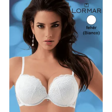   Lormar Formedouble Pizzo super push up melltartó fehér B kosár 