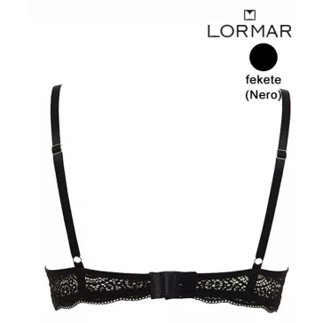   Lormar Formedouble Pizzo super push up melltartó fekete B kosár 