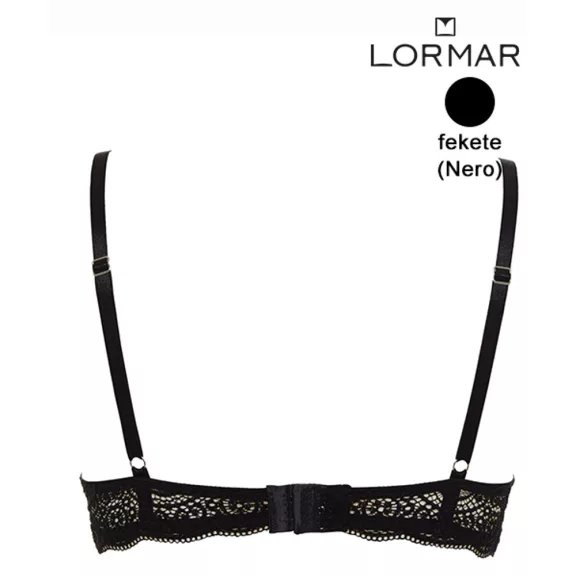 Lormar Formedouble Pizzo super push up melltartó fekete B kosár 