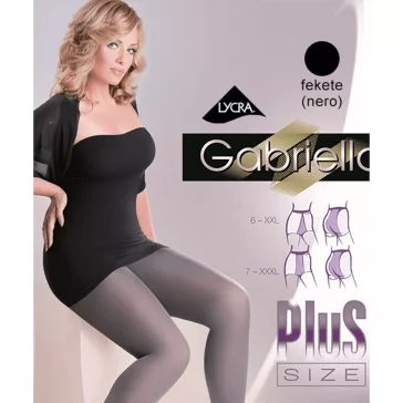 Gabriella plus size harisnya microfibra fekete 60 den