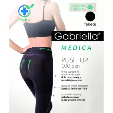 Gabriella  Push up fenékemelő harisnya fekete 100 den
