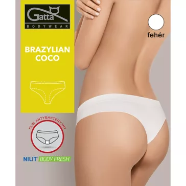 Gatta fehér női brazil bugyi Coco