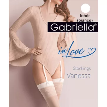 Gabriella fehér combfix harisnyatartóhoz Vanessa