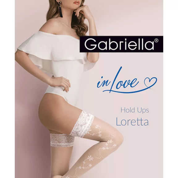 Gabriella fehér mintás combfix Loretta Gabriella fehér mintás combfix Loretta