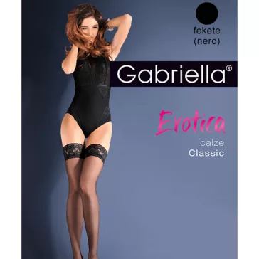 Gabriella fekete combfix Erotica Calze Classic