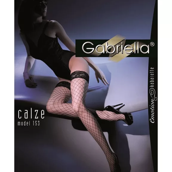 Gabriella necc fekete combfix Calze 153 Kabarette