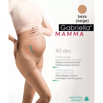Gabriella kismama harisnyanadrág Mamma 40 den bézs