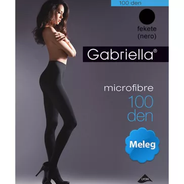 Gabriella nagyméretű harisnya microfibre fekete 100 den