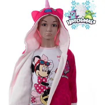 Hatchimals gyerek pihe puha köntös málna