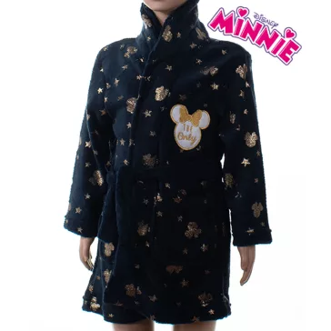 Minnie gyerek pihe puha köntös sötétkék