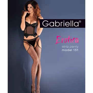 Gabriella nyitott neccharisnya fekete Erotica
