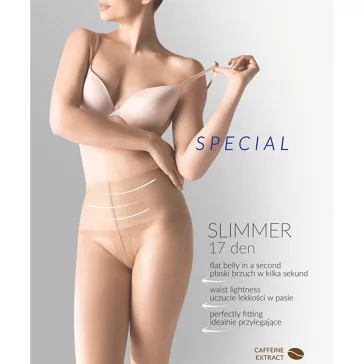   Gabriella koffeines alakformáló testszínű harisnya Slimmer 17 den