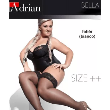 Adrian Bella fehér nagyméretű combfix 15 den