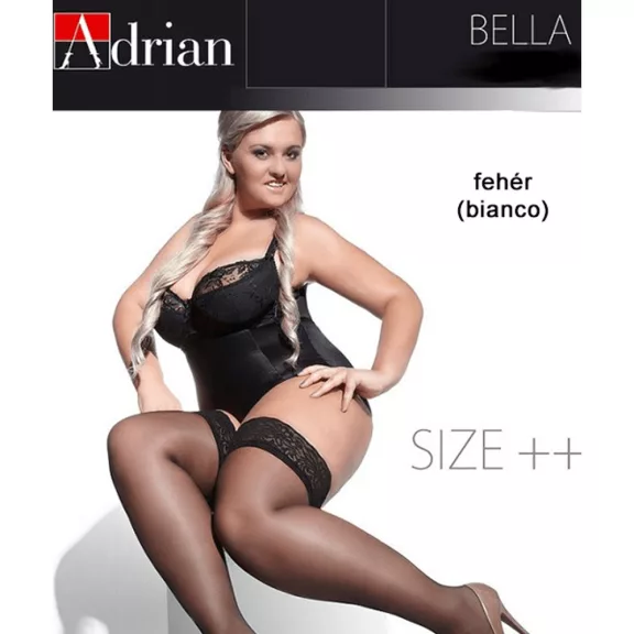 Adrian Bella fehér nagyméretű combfix 15 den