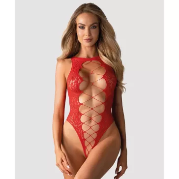 Obsessive csipkés necc nyitott body piros