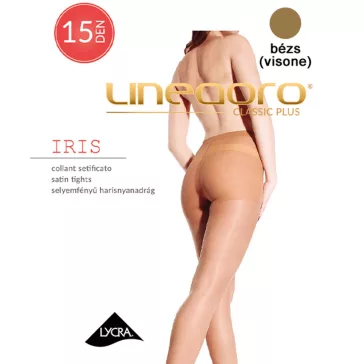   Lineaoro selyemfényű nagyméretű női harisnya visone 15 den Iris