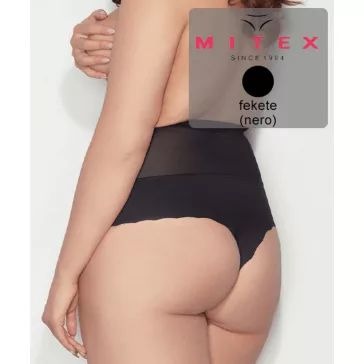 Alakformáló tanga lézervágott fekete Glam
