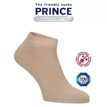 Ezüstszálas titokzokni bézs Prince