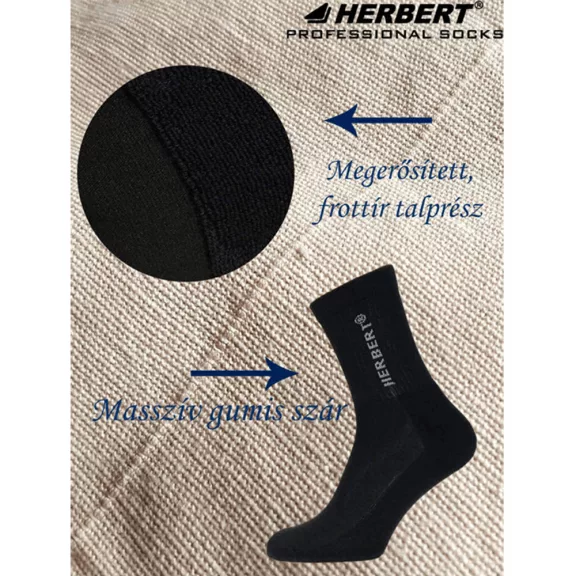 Herbert Active félfrottír sportzokni fekete Herbert Active félfrottír sportzokni fekete