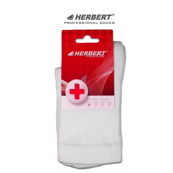 Herbert gumi nélküli gyógyzokni fehér Herbert gumi nélküli gyógyzokni fehér