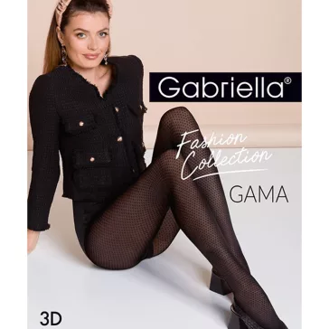 Gabriella mintás fekete harisnya Gama 60 den