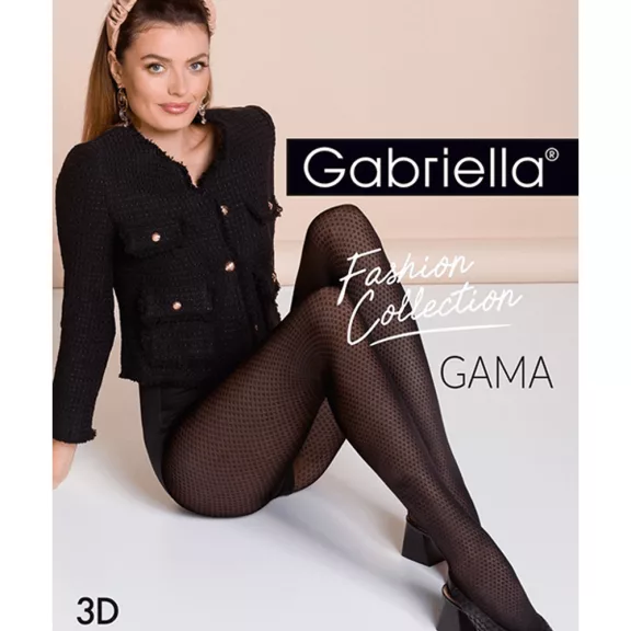 Gabriella mintás fekete harisnya Gama 60 den Gabriella mintás fekete harisnya Gama 60 den