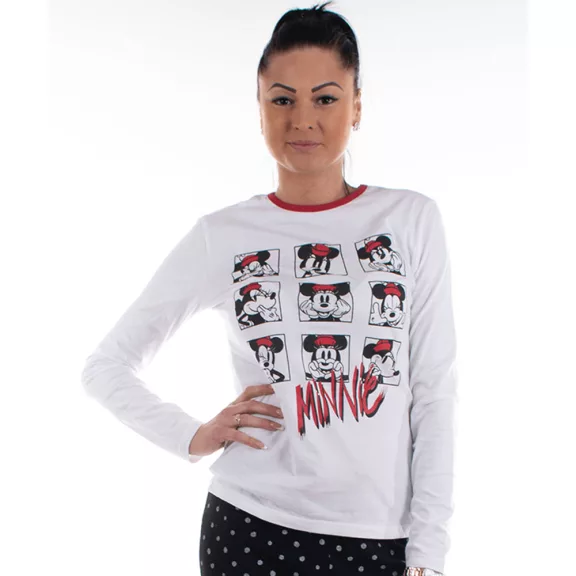 Minnie női pizsama pamut fekete pöttyös Minnie női pizsama pamut fekete pöttyös