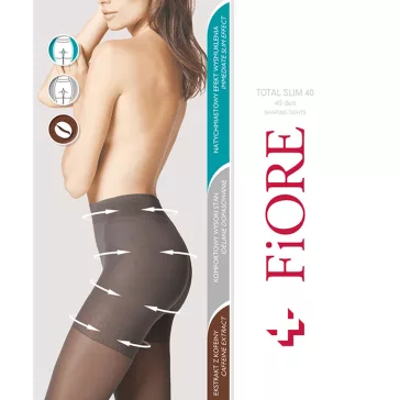 Fiore karcsúsító harisnya Total Slim fekete 40 den