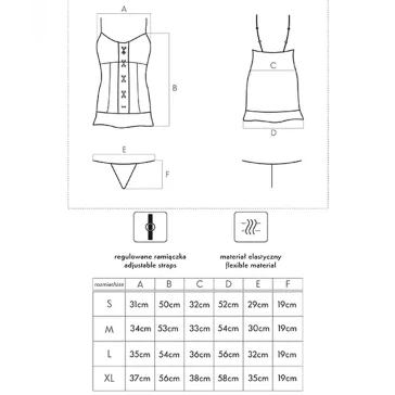 LivCo 2 részes piros babydoll szett Anemone