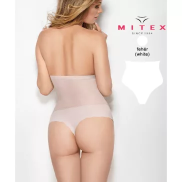 Alakformáló tanga lézervágott fehér Glam