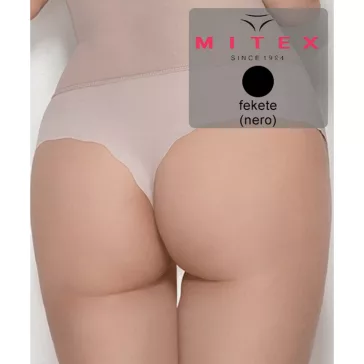Alakformáló tanga lézervágott fekete Glam