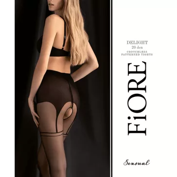 Fiore combfix mintás nyitott harisnya Delight