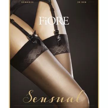 Fiore fekete combfix harisnyatartóhoz Romance