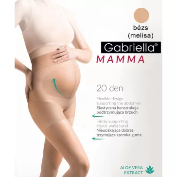 Gabriella kismama harisnyanadrág Mamma 20 den bézs