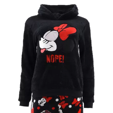 Minnie pihe puha kapucnis női wellsoft pizsama