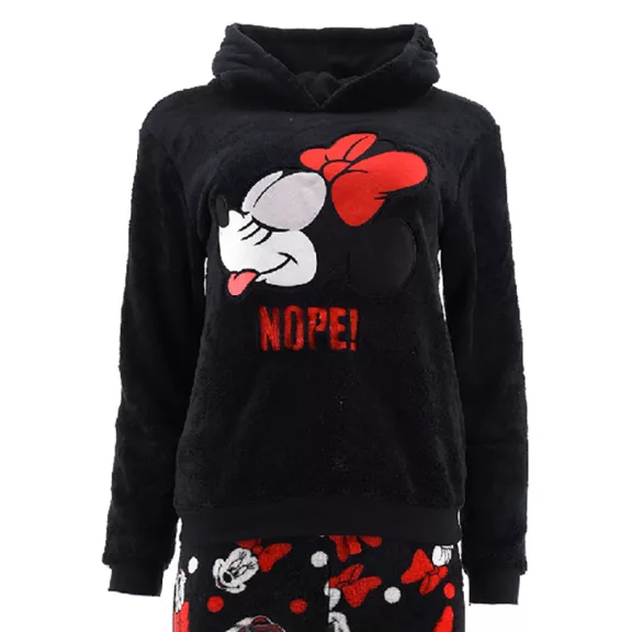 Minnie pihe puha kapucnis női wellsoft pizsama