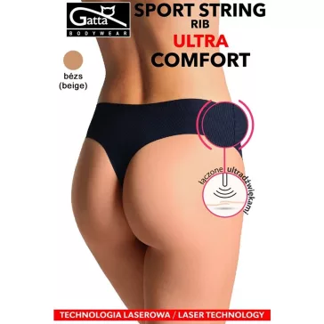 Gatta lézervágott brazil bugyi Ultra Comfort Rib