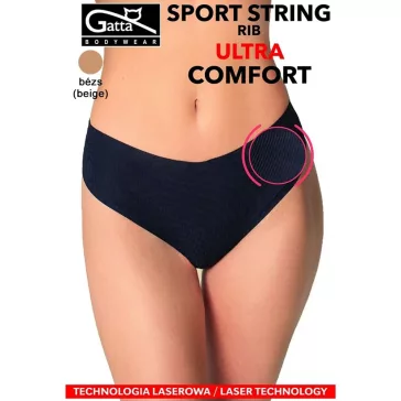 Gatta lézervágott brazil bugyi Ultra Comfort Rib