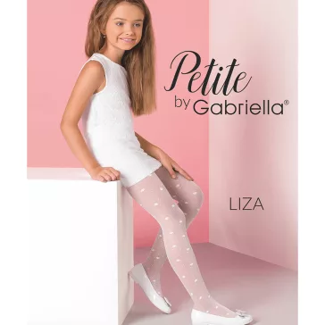 Gabriella mintás gyerek harisnya fehér Liza 20den