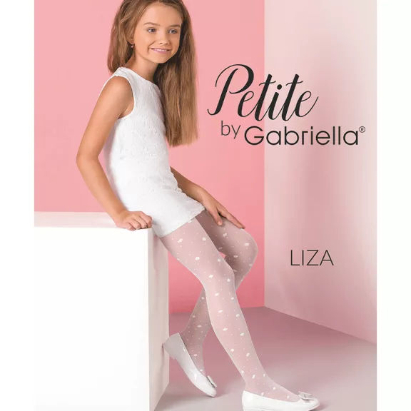 Gabriella mintás gyerek harisnya fehér Liza 20den Gabriella mintás gyerek harisnya fehér Liza 20den