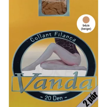 Vanda krepp vékony bokafix bézs 2 páras