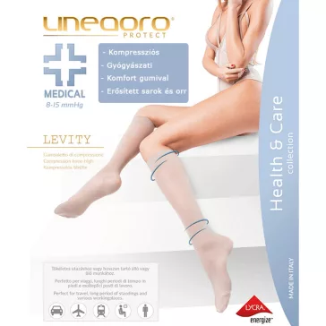 Lineaoro kompressziós térdfix barna 70d Medical Levity