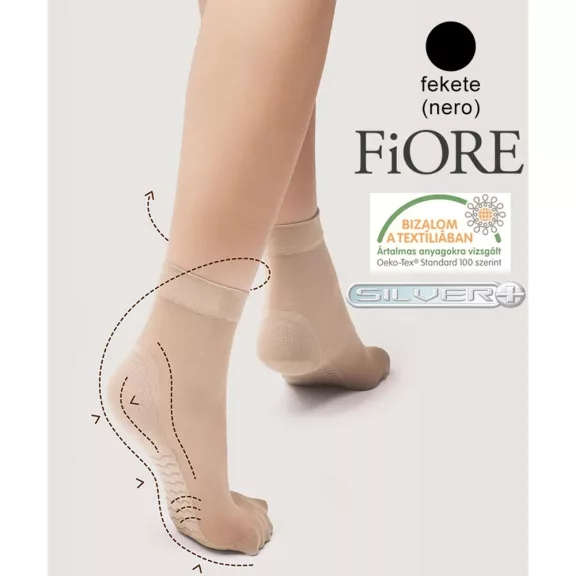 Fiore Massage gyógyhatású bokaharisnya fekete 20 den Fiore Massage gyógyhatású bokaharisnya fekete 20 den